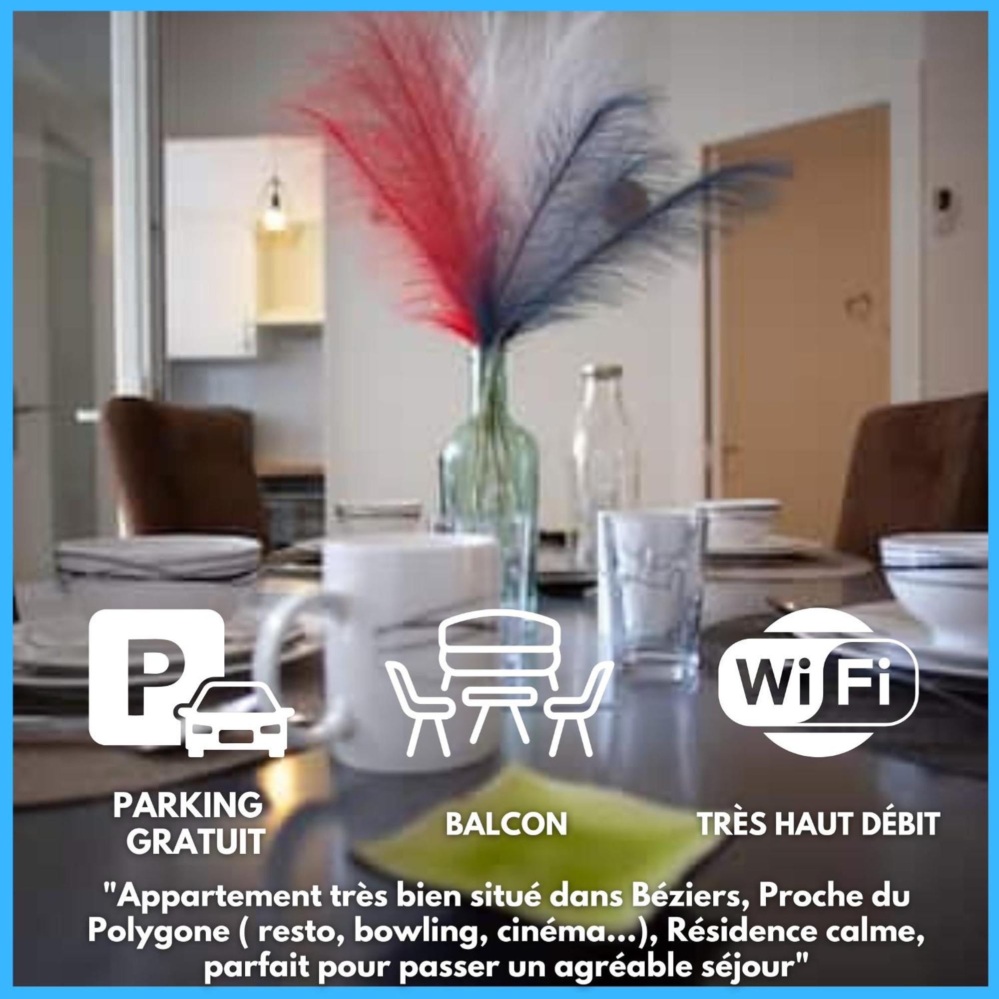 Le Cypres - Appartement Ideal Pour Vos Vacances Ou Vos Deplacements Professionnels A Béziers Eksteriør bilde